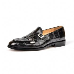 Formelle Sko Herre Med Eksotisk Tekstur Modish Monkstrap Dress