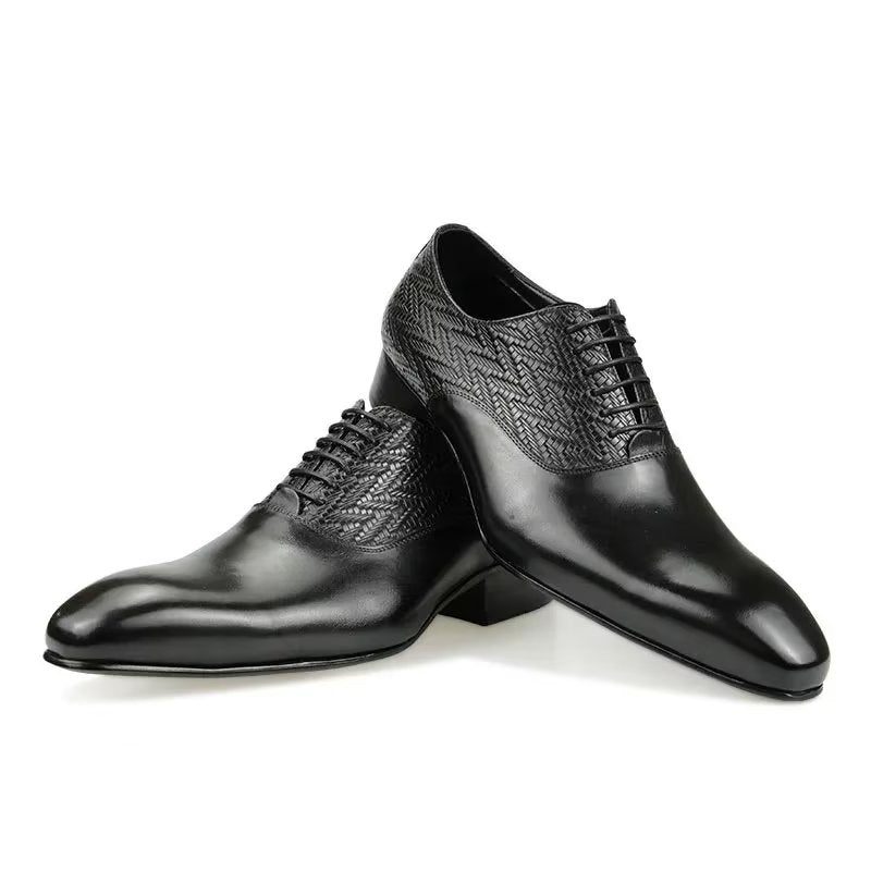 Formelle Sko Herre Modish Brogue Nuptial Oxford Lædersko - Sort