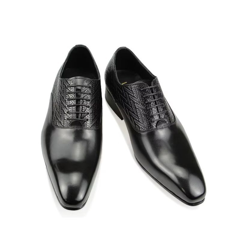 Formelle Sko Herre Modish Brogue Nuptial Oxford Lædersko - Sort