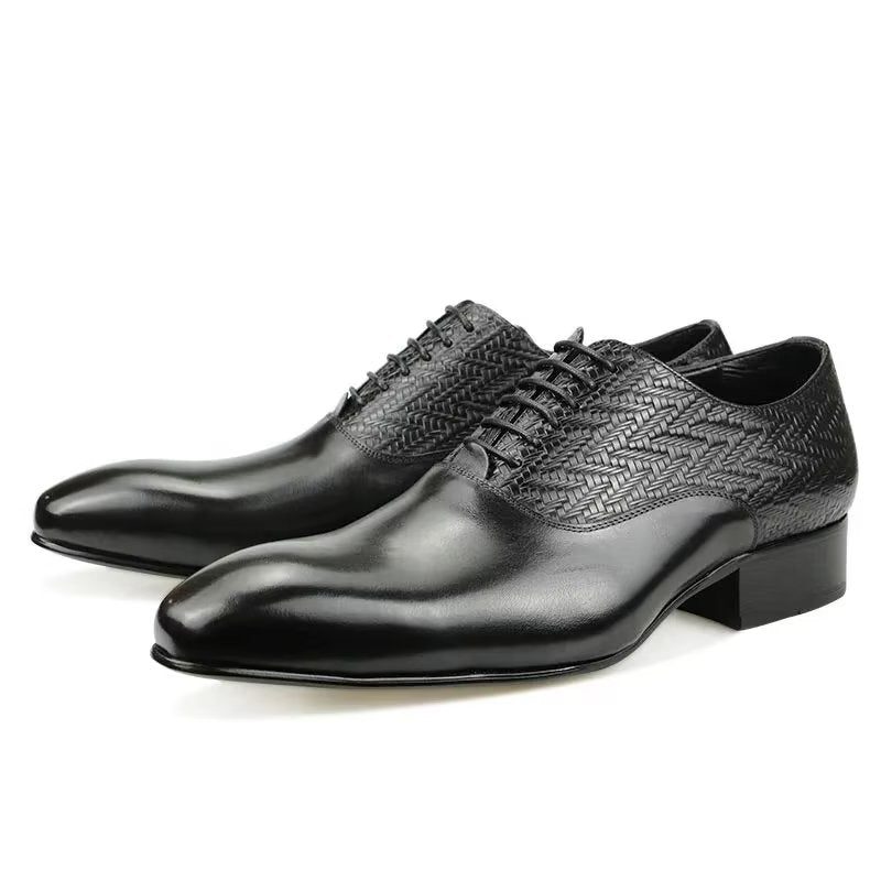 Formelle Sko Herre Modish Brogue Nuptial Oxford Lædersko - Sort