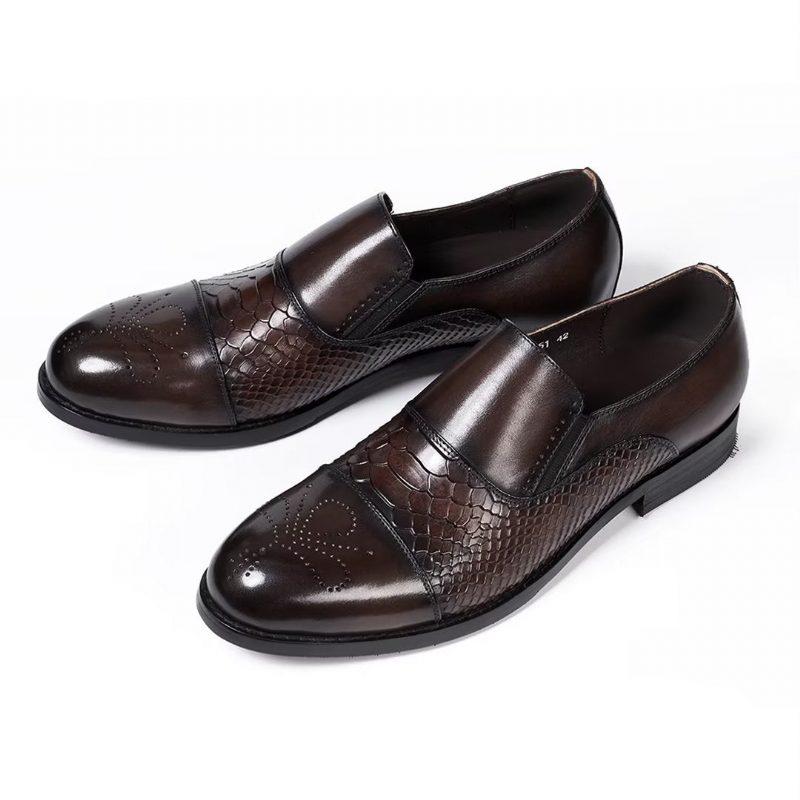 Formelle Sko Herre Sophisticates Slip-on Læder Elegance - Kaffe