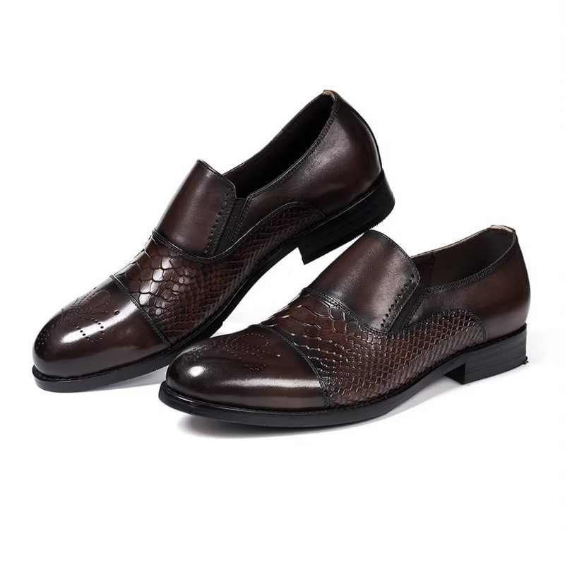 Formelle Sko Herre Sophisticates Slip-on Læder Elegance - Kaffe