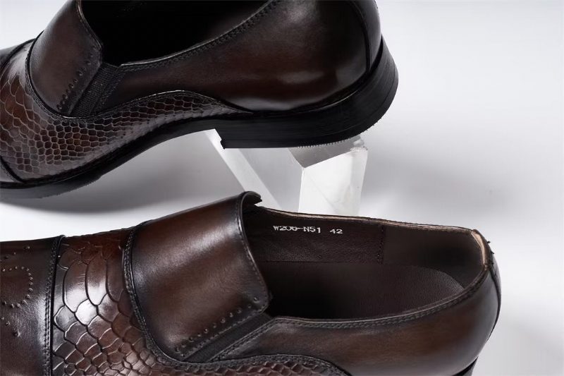 Formelle Sko Herre Sophisticates Slip-on Læder Elegance - Kaffe