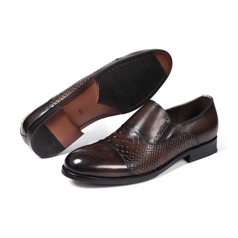 Formelle Sko Herre Sophisticates Slip-on Læder Elegance - Kaffe