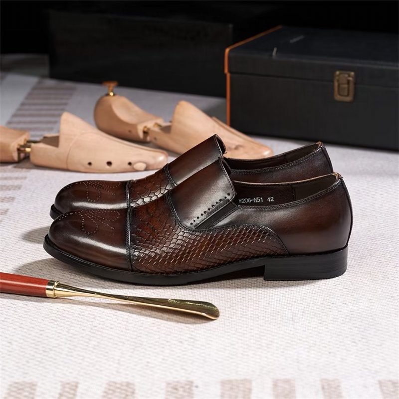 Formelle Sko Herre Sophisticates Slip-on Læder Elegance - Kaffe