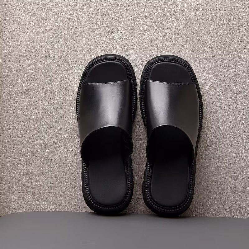 Herre Fritidssko Elegante Slip-ons - Sort