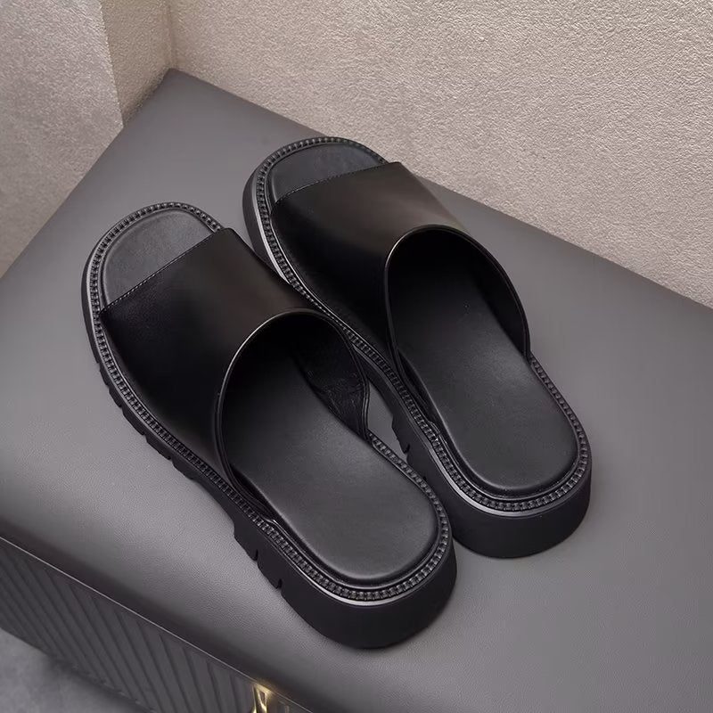 Herre Fritidssko Elegante Slip-ons - Sort