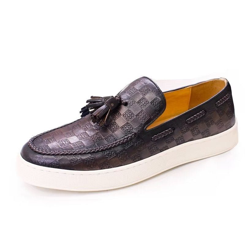 Herre Loafers Chic Slip-on Sko - Kaffe