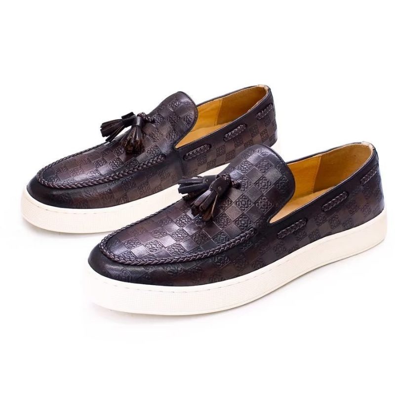 Herre Loafers Chic Slip-on Sko - Kaffe