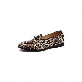 Herre Loafers Leopard Luksus Spænde Rem Designer Bryllup Sko