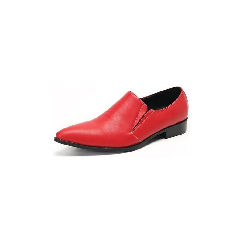 Herre Loafers Luksus Glat Læder Elegante Slip-on - Rød