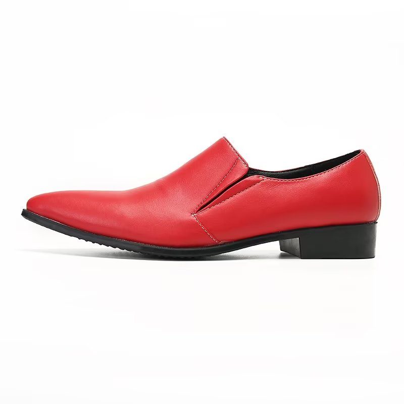 Herre Loafers Luksus Glat Læder Elegante Slip-on - Rød