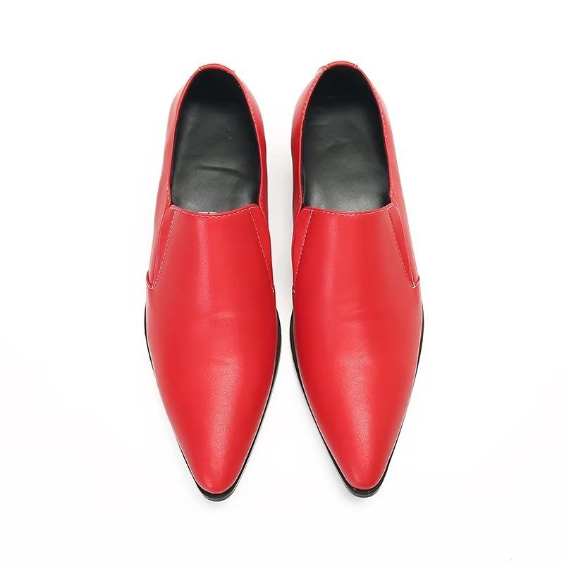 Herre Loafers Luksus Glat Læder Elegante Slip-on - Rød