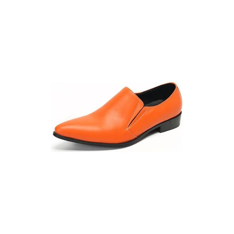 Herre Loafers Luksus Glat Læder Elegante Slip-on - Orange