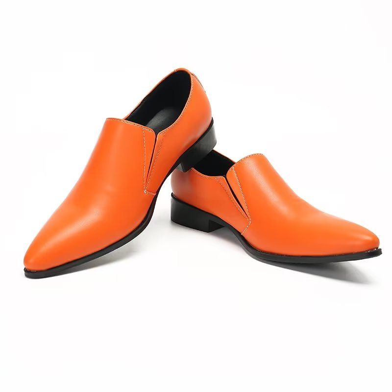 Herre Loafers Luksus Glat Læder Elegante Slip-on - Orange