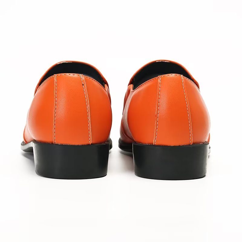 Herre Loafers Luksus Glat Læder Elegante Slip-on - Orange