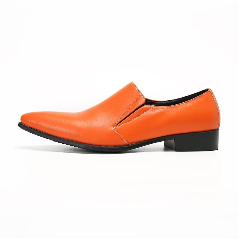 Herre Loafers Luksus Glat Læder Elegante Slip-on - Orange