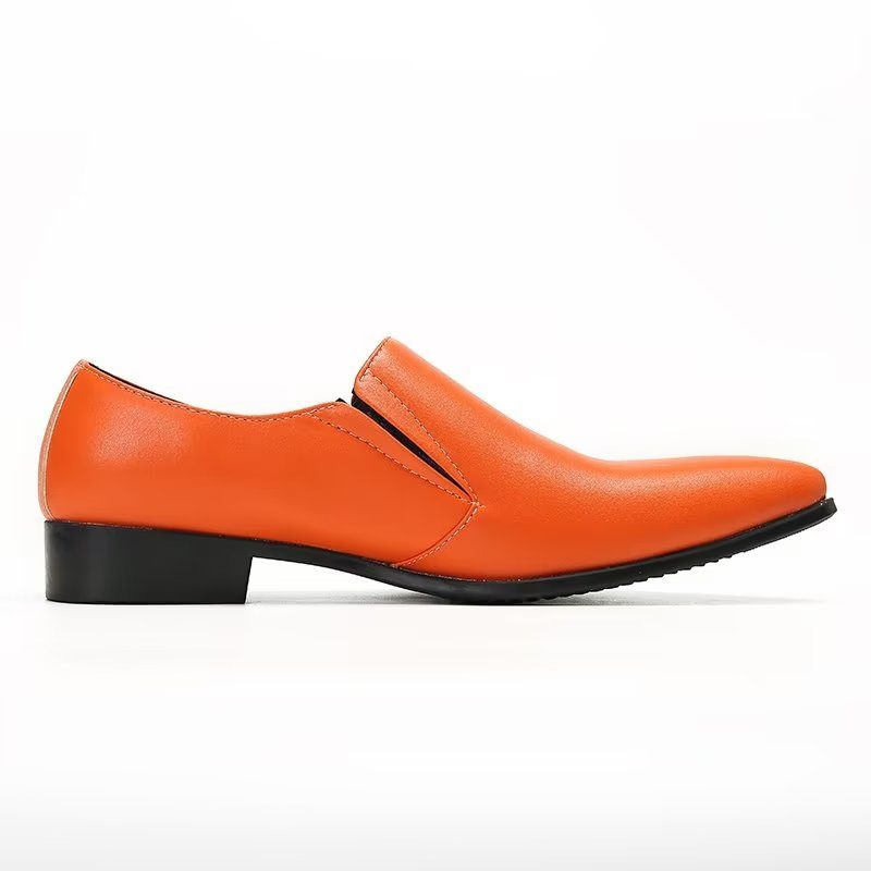 Herre Loafers Luksus Glat Læder Elegante Slip-on - Orange