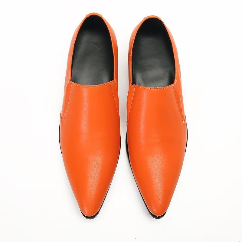 Herre Loafers Luksus Glat Læder Elegante Slip-on - Orange