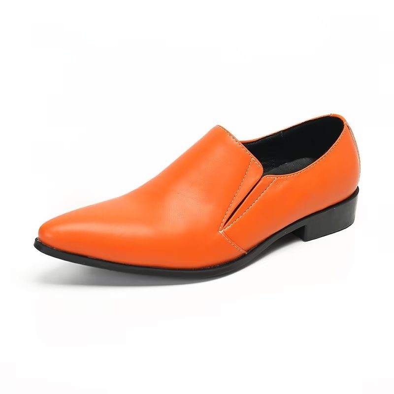 Herre Loafers Luksus Glat Læder Elegante Slip-on - Orange