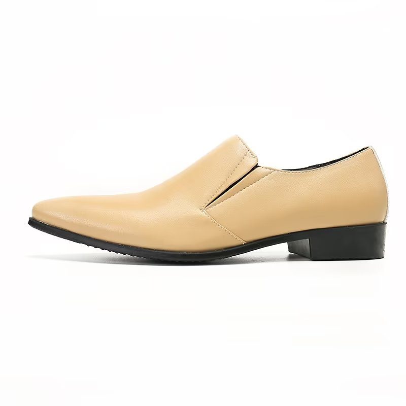 Herre Loafers Luksus Glat Læder Elegante Slip-on - Beige