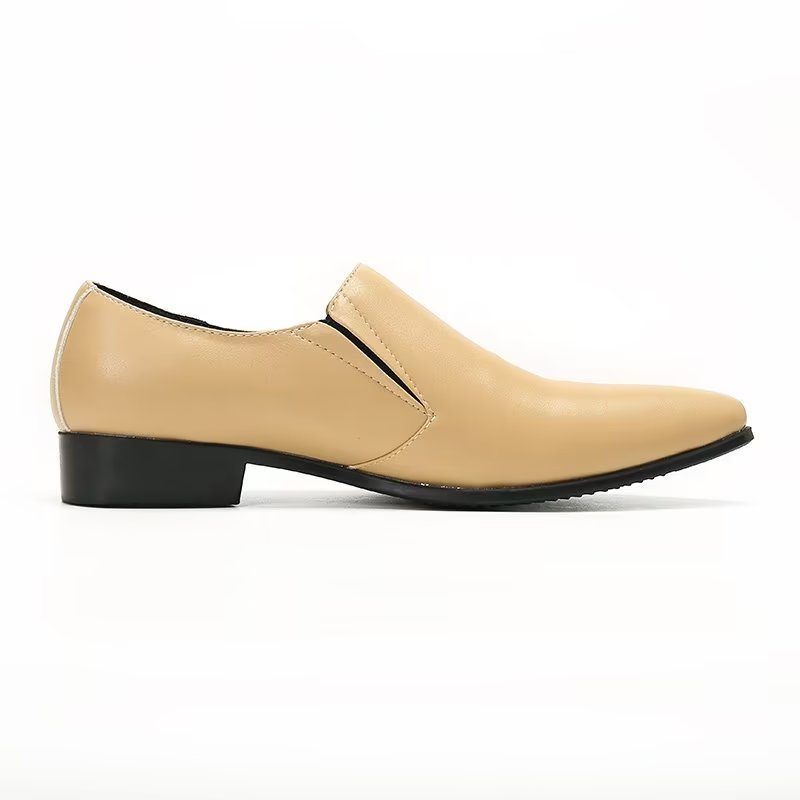 Herre Loafers Luksus Glat Læder Elegante Slip-on - Beige