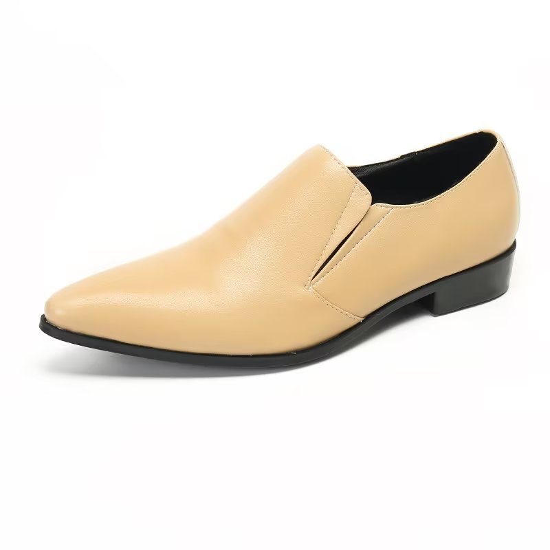 Herre Loafers Luksus Glat Læder Elegante Slip-on - Beige