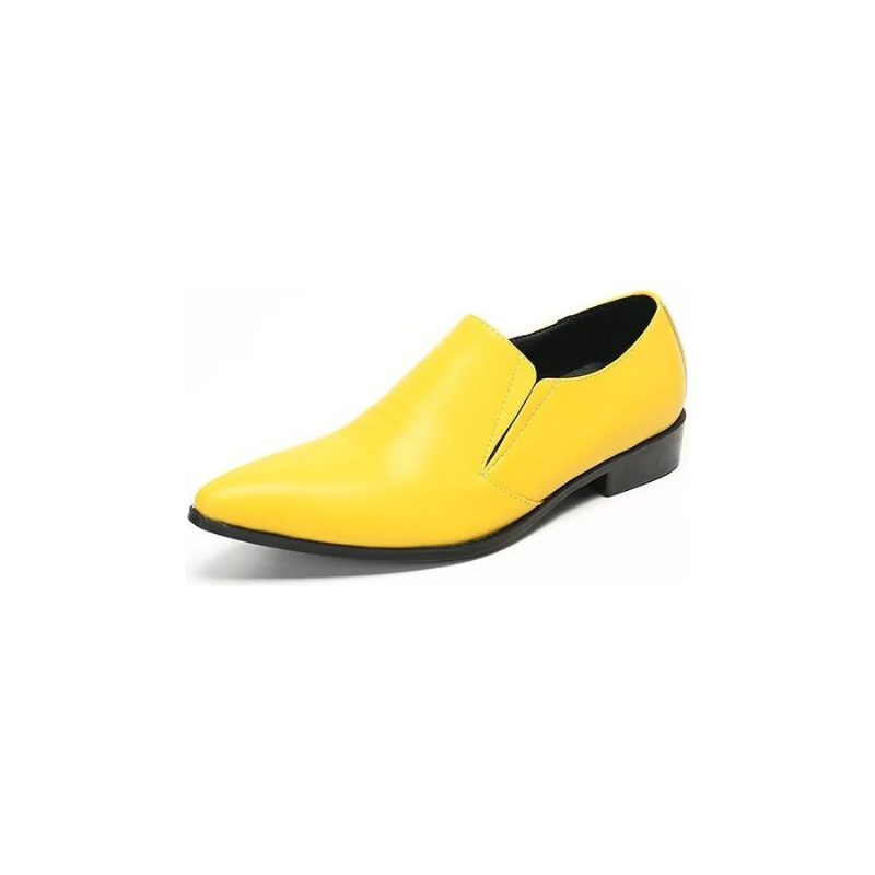 Herre Loafers Luksus Glat Læder Elegante Slip-on - Gul