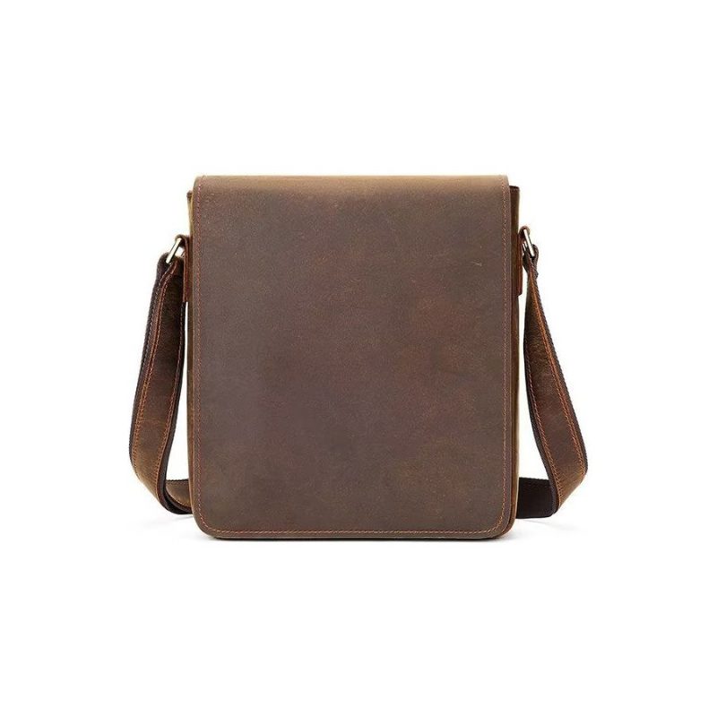 Herre Skuldertasker Crossbody Lynlåstaske - Brun