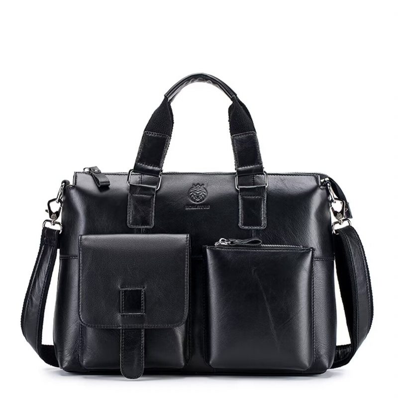 Herre Skuldertasker Distinguished Square Læder Holdall - Sort