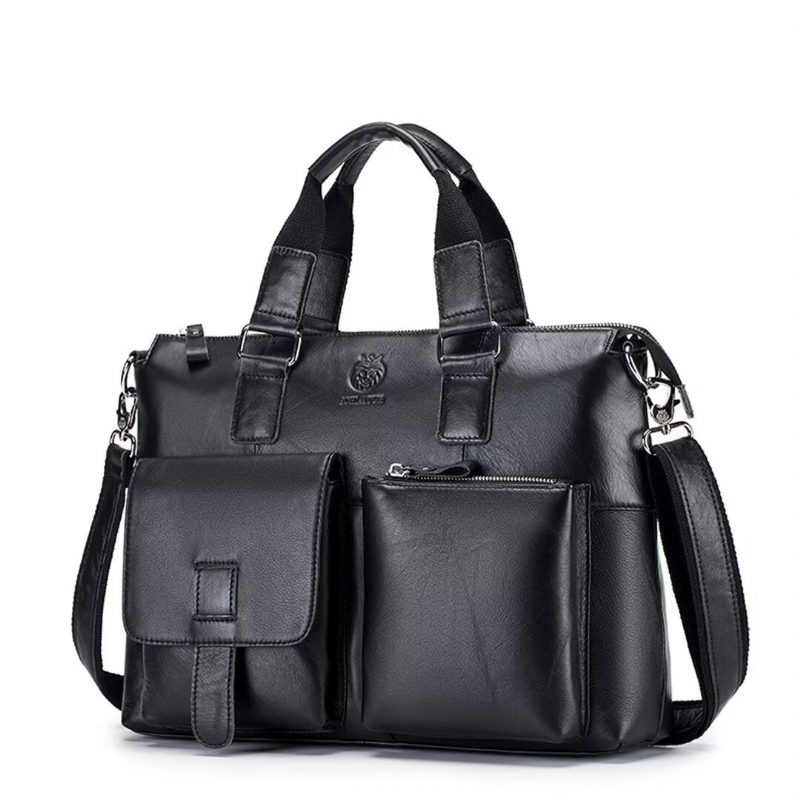 Herre Skuldertasker Distinguished Square Læder Holdall - Sort