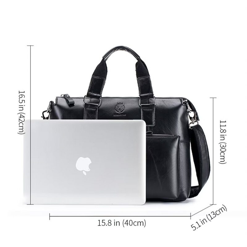 Herre Skuldertasker Distinguished Square Læder Holdall - Sort