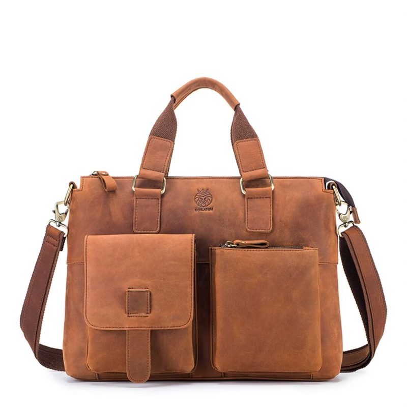 Herre Skuldertasker Distinguished Square Læder Holdall - Sort