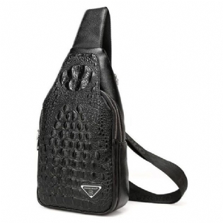 Herre Skuldertasker Eksotisk Croc-print Single Strap Sling Rygsæk