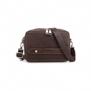 Herre Skuldertasker Elegant Crazy Horse Læder Klassisk Crossbody Taske