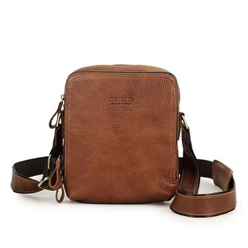 Herre Skuldertasker Elegant Crazy Horse Læder Robust Crossbody Taske