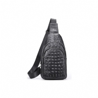 Herre Skuldertasker Exotic Chic Croc-præget Skuldertaske