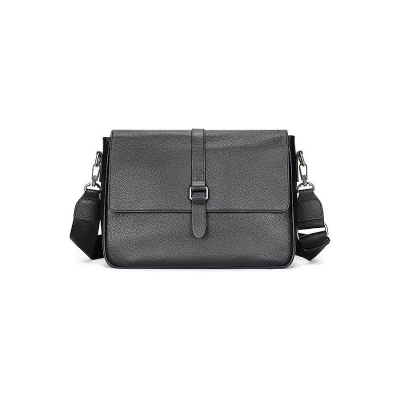 Herre Skuldertasker Luksus Ægte Læder Flap Crossbody Taske