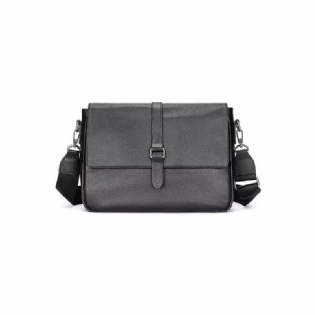 Herre Skuldertasker Luksus Ægte Læder Flap Crossbody Taske