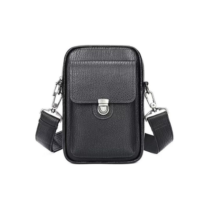 Herre Skuldertasker Luksus Ægte Læder Flap Vintage Crossbody Taske