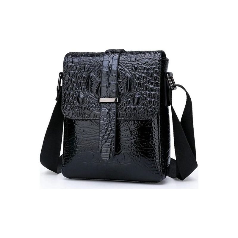 Herre Skuldertasker Luksus Alligator Flap Messenger Taske