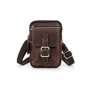 Herre Skuldertasker Luksus Læder Flap Crossbody Taske