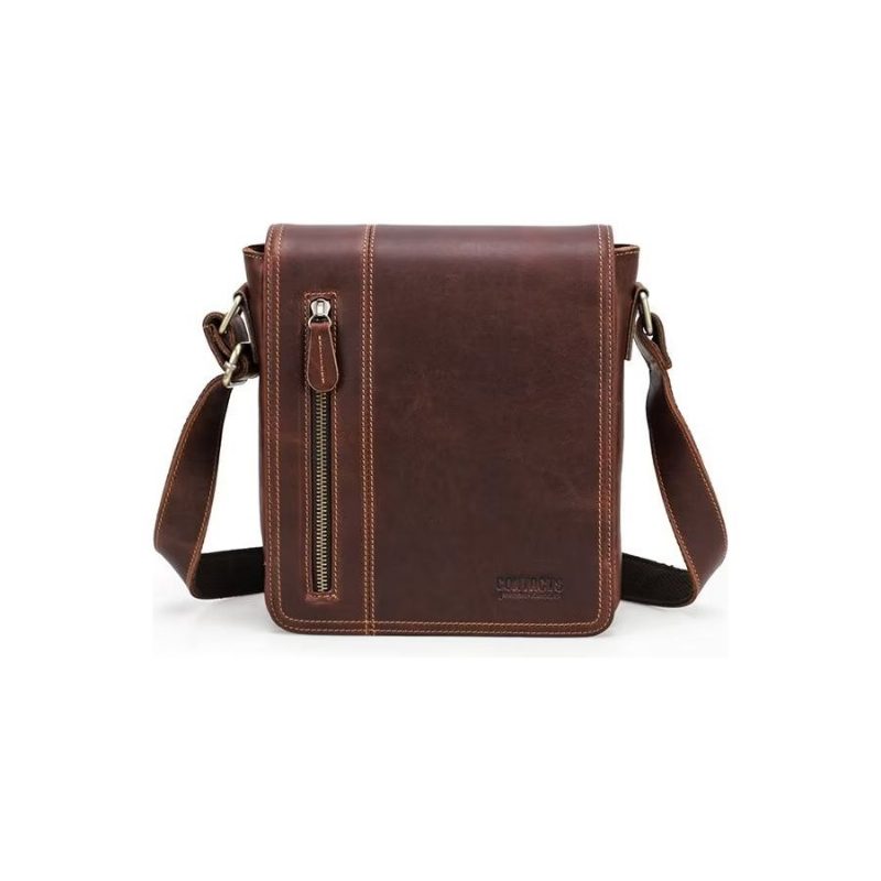 Herre Skuldertasker Luksus Læder Flap Kompakt Crossbody Taske