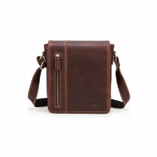 Herre Skuldertasker Luksus Læder Flap Kompakt Crossbody Taske