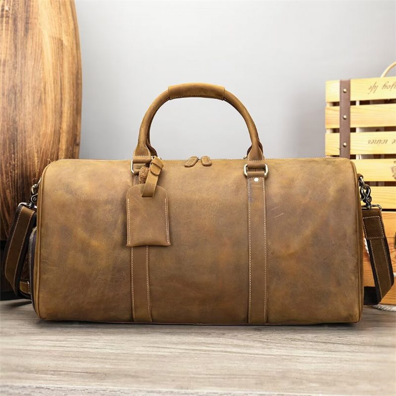 Herre Skuldertasker Luksus Leathercraft Casual Tote - Sort