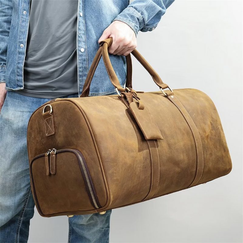 Herre Skuldertasker Luksus Leathercraft Casual Tote - Sort