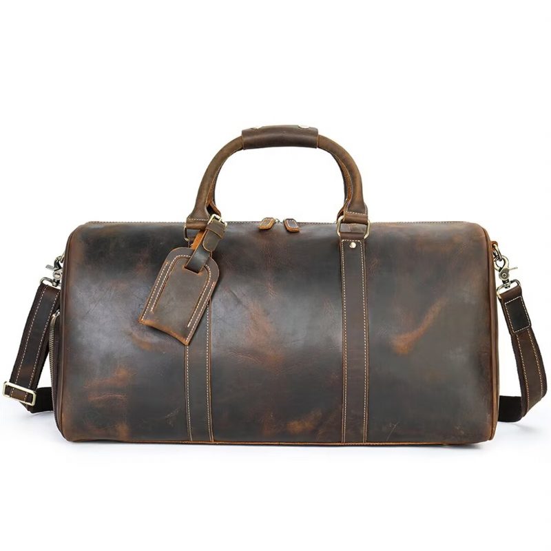 Herre Skuldertasker Luksus Leathercraft Casual Tote - Sort