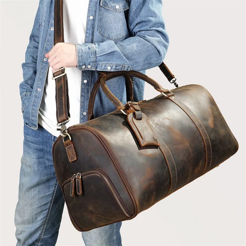 Herre Skuldertasker Luksus Leathercraft Casual Tote - Sort