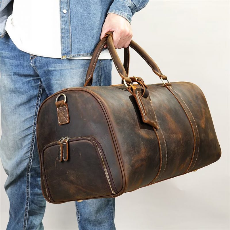 Herre Skuldertasker Luksus Leathercraft Casual Tote - Sort