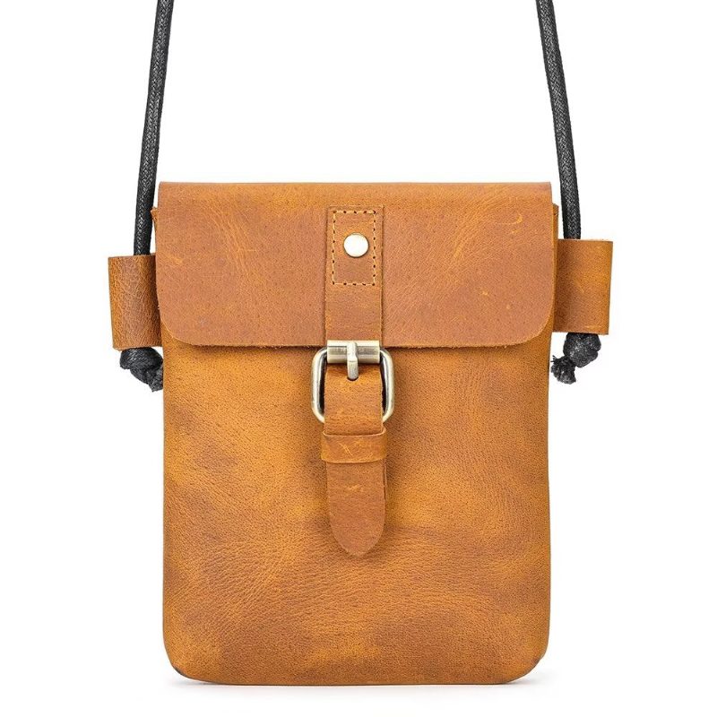 Herre Skuldertasker Luxury Crazy Horse Crossbody-taske I Læder